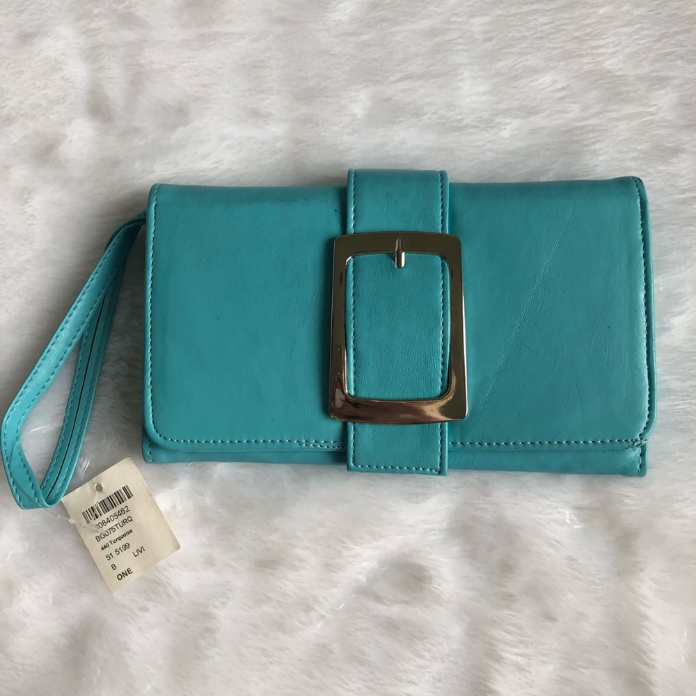 Turquoise Blue Wallet Wristlet NWT